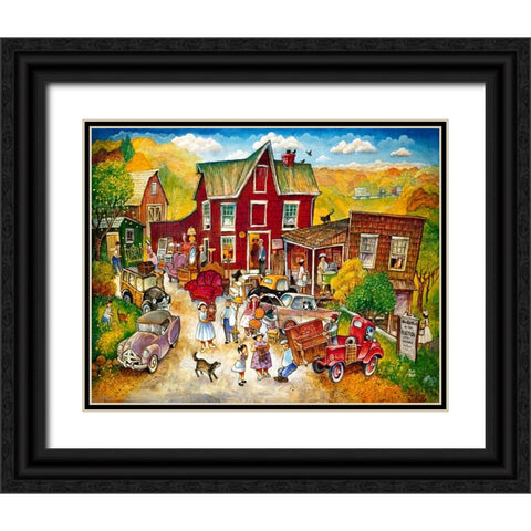 Auction Black Ornate Wood Framed Art Print with Double Matting by Bell, Bill