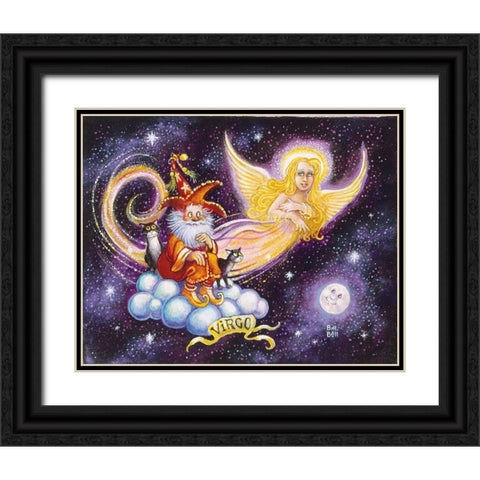Virgo Black Ornate Wood Framed Art Print with Double Matting by Bell, Bill