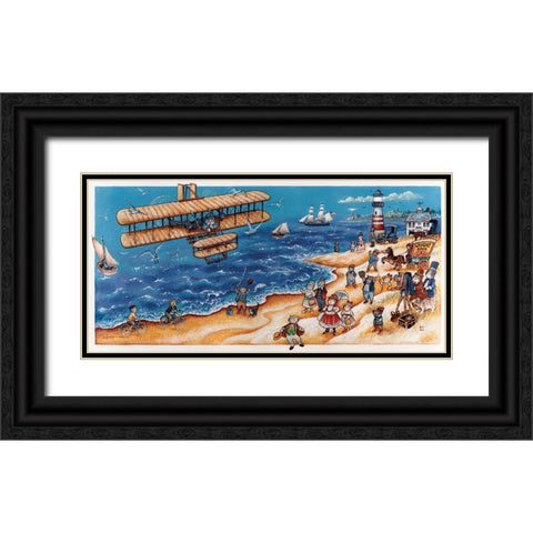 Wright Flight Black Ornate Wood Framed Art Print with Double Matting by Bell, Bill