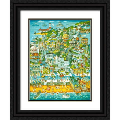 Cape May Summer Black Ornate Wood Framed Art Print with Double Matting by Bell, Bill