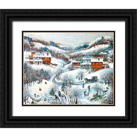When Winter Comes Black Ornate Wood Framed Art Print with Double Matting by Bell, Bill
