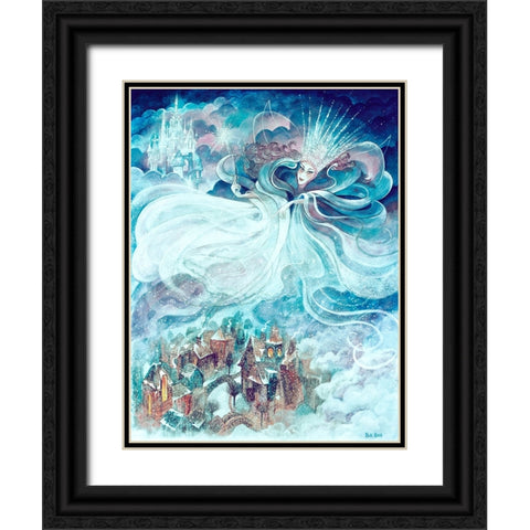 The Snow Queen 2 Black Ornate Wood Framed Art Print with Double Matting by Bell, Bill