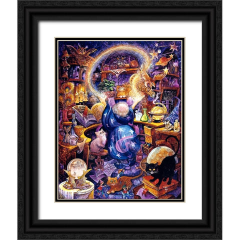 Wizard Black Ornate Wood Framed Art Print with Double Matting by Bell, Bill