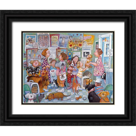 Tender Loving Vet Black Ornate Wood Framed Art Print with Double Matting by Bell, Bill