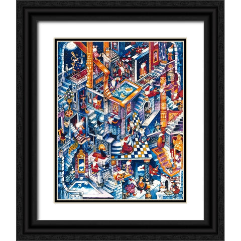 Wizards Castle Black Ornate Wood Framed Art Print with Double Matting by Bell, Bill