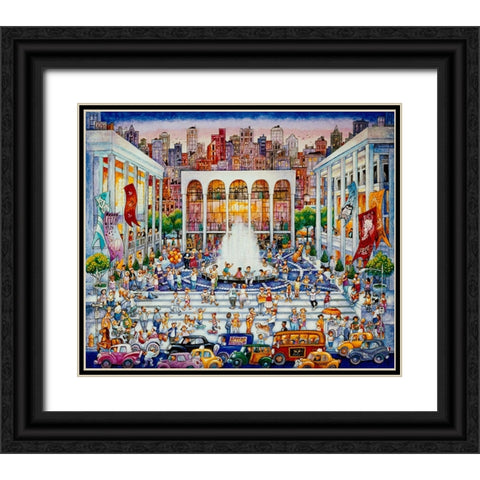 Lincoln Center Black Ornate Wood Framed Art Print with Double Matting by Bell, Bill
