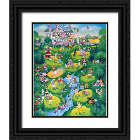 Foreplay Black Ornate Wood Framed Art Print with Double Matting by Bell, Bill