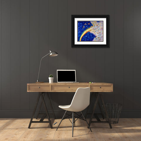 Rainbow Bridge Black Ornate Wood Framed Art Print with Double Matting by Bell, Bill