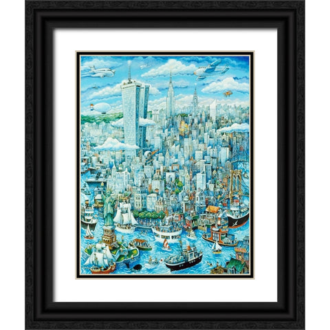 New York, New York Black Ornate Wood Framed Art Print with Double Matting by Bell, Bill