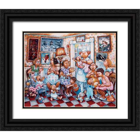 Check-Up Time Black Ornate Wood Framed Art Print with Double Matting by Bell, Bill