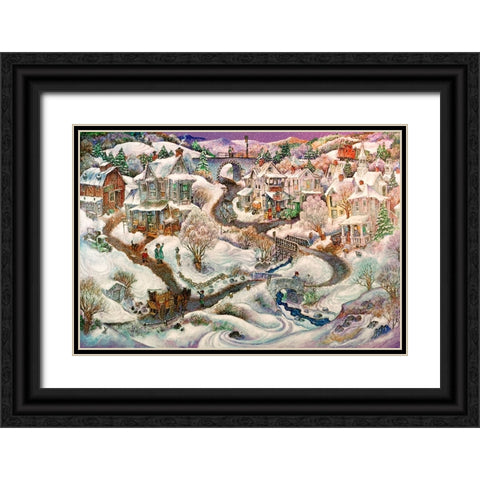 Real Vermont Black Ornate Wood Framed Art Print with Double Matting by Bell, Bill