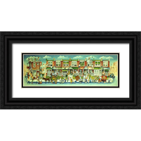 Addison Street Black Ornate Wood Framed Art Print with Double Matting by Bell, Bill