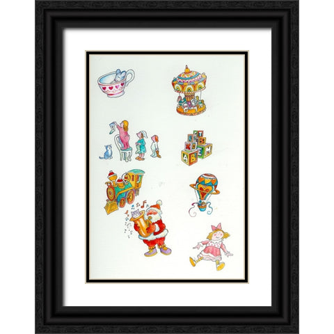 Remark 3 Black Ornate Wood Framed Art Print with Double Matting by Bell, Bill