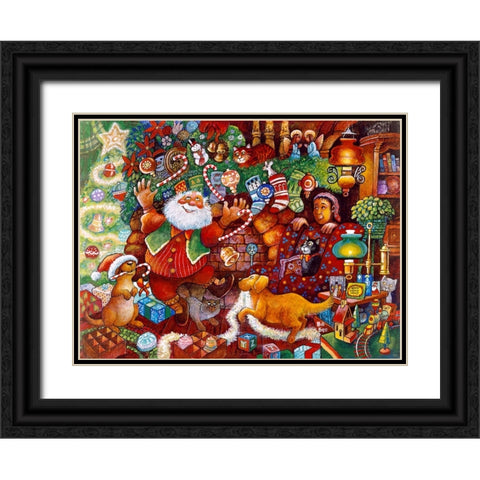 Night B4 J Black Ornate Wood Framed Art Print with Double Matting by Bell, Bill
