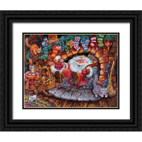 Night B4 Q Black Ornate Wood Framed Art Print with Double Matting by Bell, Bill