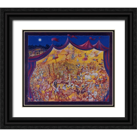 Under The Big Top Black Ornate Wood Framed Art Print with Double Matting by Bell, Bill