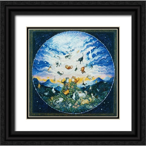 Cat Creation 2 (Pc) Black Ornate Wood Framed Art Print with Double Matting by Bell, Bill