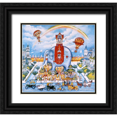 Lucy Of Atlantic City Black Ornate Wood Framed Art Print with Double Matting by Bell, Bill