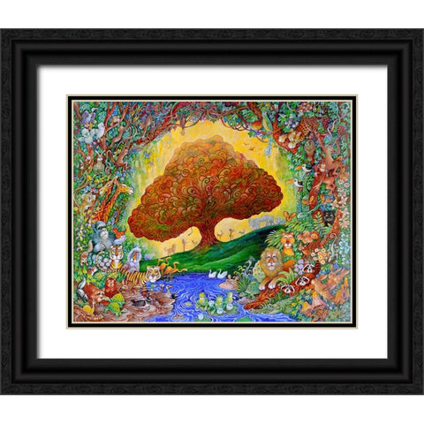 The Tree Black Ornate Wood Framed Art Print with Double Matting by Bell, Bill