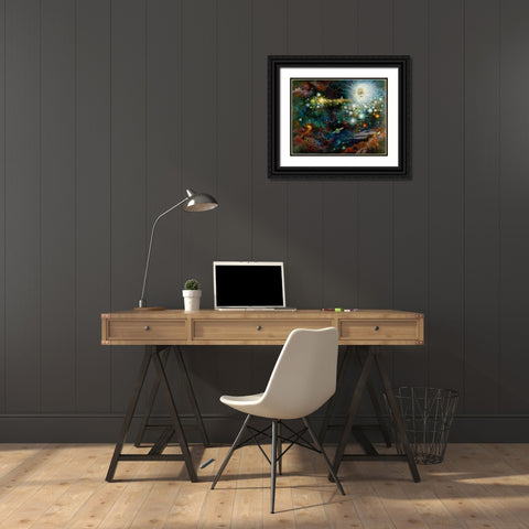 Let There Be Light Black Ornate Wood Framed Art Print with Double Matting by Bell, Bill