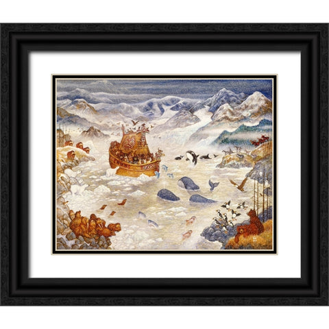 Northern Noah Black Ornate Wood Framed Art Print with Double Matting by Bell, Bill