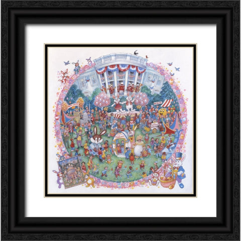 Easter At The White House (Pc) Black Ornate Wood Framed Art Print with Double Matting by Bell, Bill