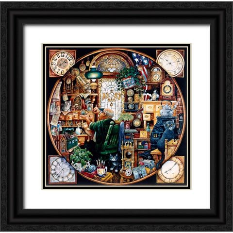 ... World Enough And Time Black Ornate Wood Framed Art Print with Double Matting by Bell, Bill