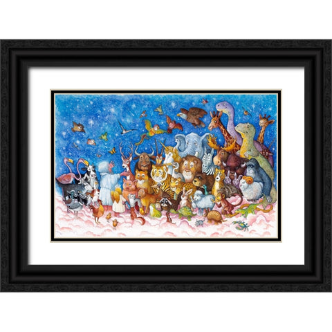 But Still The Work Continued Black Ornate Wood Framed Art Print with Double Matting by Bell, Bill