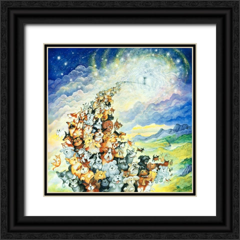 And God Created Dogs 2 Black Ornate Wood Framed Art Print with Double Matting by Bell, Bill