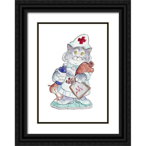 The Nurse Black Ornate Wood Framed Art Print with Double Matting by Bell, Bill