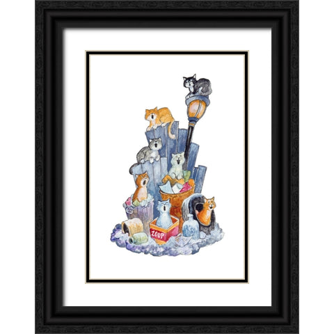 The Singing Seven Black Ornate Wood Framed Art Print with Double Matting by Bell, Bill