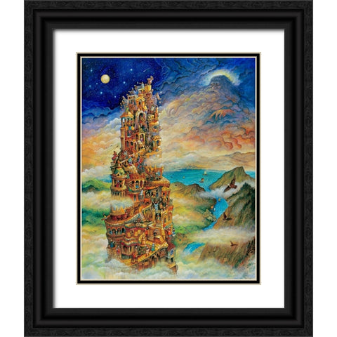 Tower Of Babel 2 Black Ornate Wood Framed Art Print with Double Matting by Bell, Bill