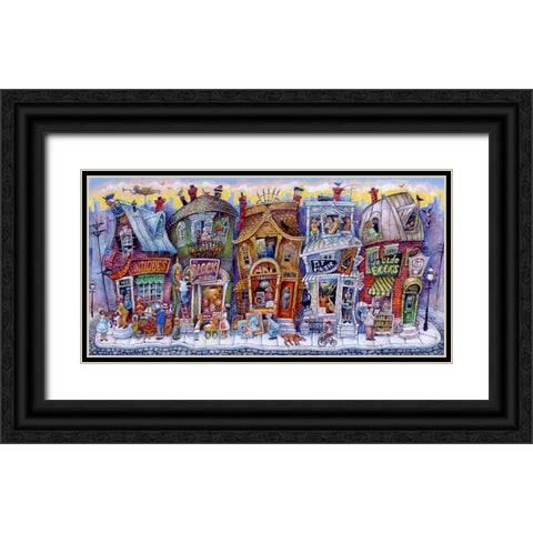 Antiques and More Black Ornate Wood Framed Art Print with Double Matting by Bell, Bill