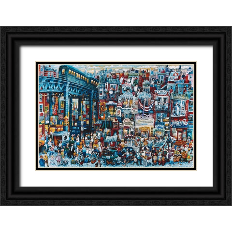 1934 Black Ornate Wood Framed Art Print with Double Matting by Bell, Bill