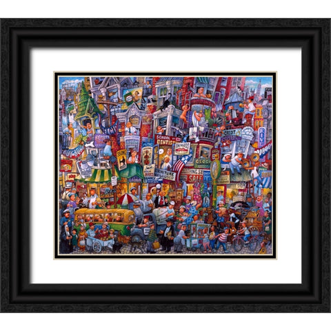 Where I Show Up... Black Ornate Wood Framed Art Print with Double Matting by Bell, Bill