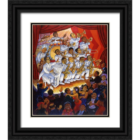 Stompin At The Savoy Black Ornate Wood Framed Art Print with Double Matting by Bell, Bill