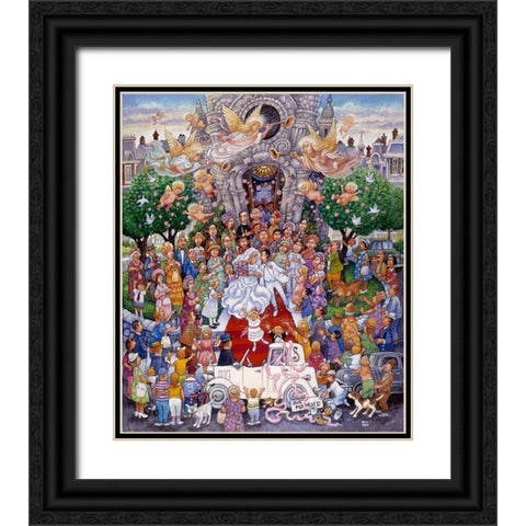 The Wedding 2 Black Ornate Wood Framed Art Print with Double Matting by Bell, Bill