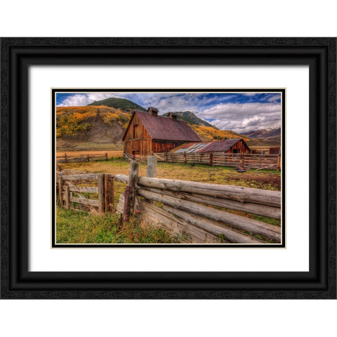 A Simpler Life Black Ornate Wood Framed Art Print with Double Matting by Sherrell, Bill