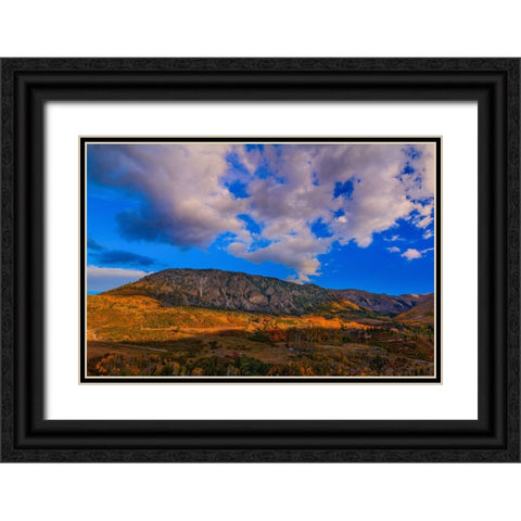 Autumn In Telluride Black Ornate Wood Framed Art Print with Double Matting by Sherrell, Bill