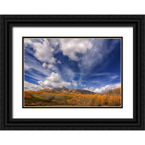 Autumn Vista Black Ornate Wood Framed Art Print with Double Matting by Sherrell, Bill