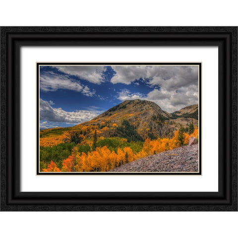 Color In The Clouds Black Ornate Wood Framed Art Print with Double Matting by Sherrell, Bill