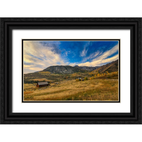Dusk At Deep Creek Mesa Black Ornate Wood Framed Art Print with Double Matting by Sherrell, Bill
