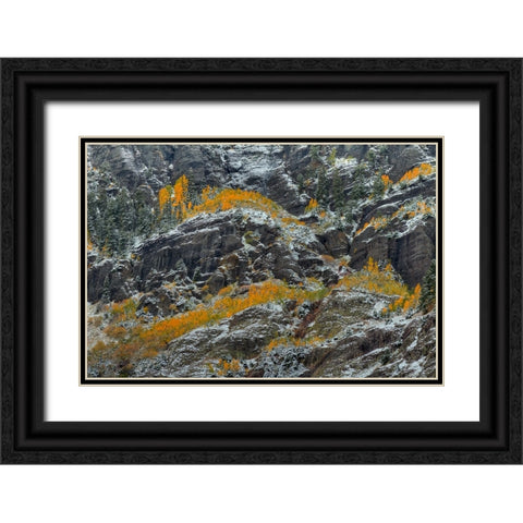 Fire And Ice Black Ornate Wood Framed Art Print with Double Matting by Sherrell, Bill