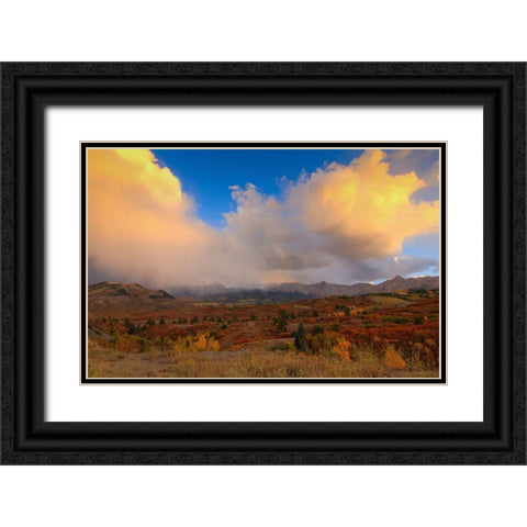 Fire In The Sky Black Ornate Wood Framed Art Print with Double Matting by Sherrell, Bill