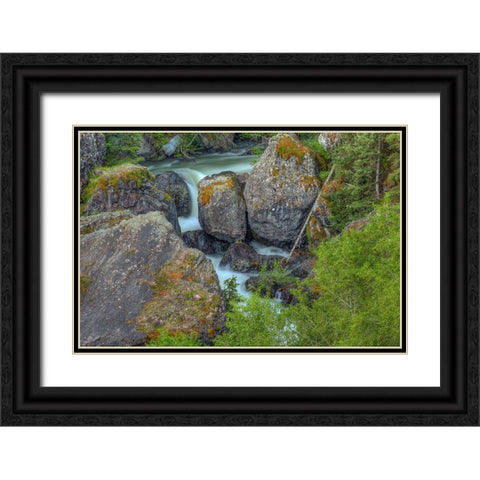 Rocks On A Grand Scale Black Ornate Wood Framed Art Print with Double Matting by Sherrell, Bill
