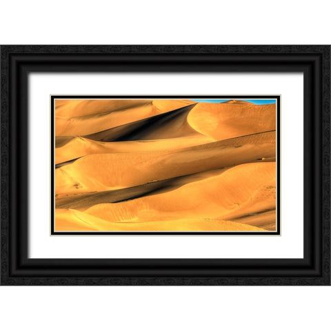 Sand Dune Patterns Black Ornate Wood Framed Art Print with Double Matting by Sherrell, Bill