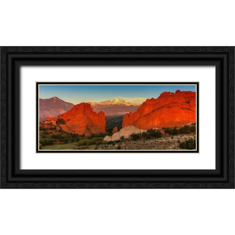 Sunrise At Garden Of The Gods Black Ornate Wood Framed Art Print with Double Matting by Sherrell, Bill