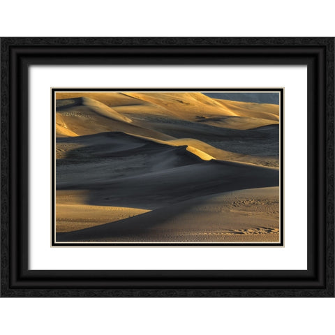 The Great Dunes-Shaped By The Wind Black Ornate Wood Framed Art Print with Double Matting by Sherrell, Bill