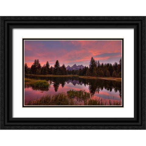 Twilight Serenade Black Ornate Wood Framed Art Print with Double Matting by Sherrell, Bill