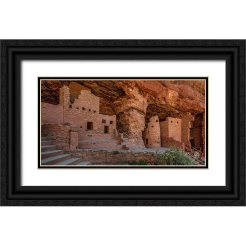 Cliff Dwellings in Manitou Springs Colorado Black Ornate Wood Framed Art Print with Double Matting by Sherrell, Bill